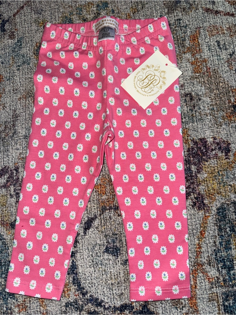 The Beaufort Bonnet Company Pink Daisy Leggings